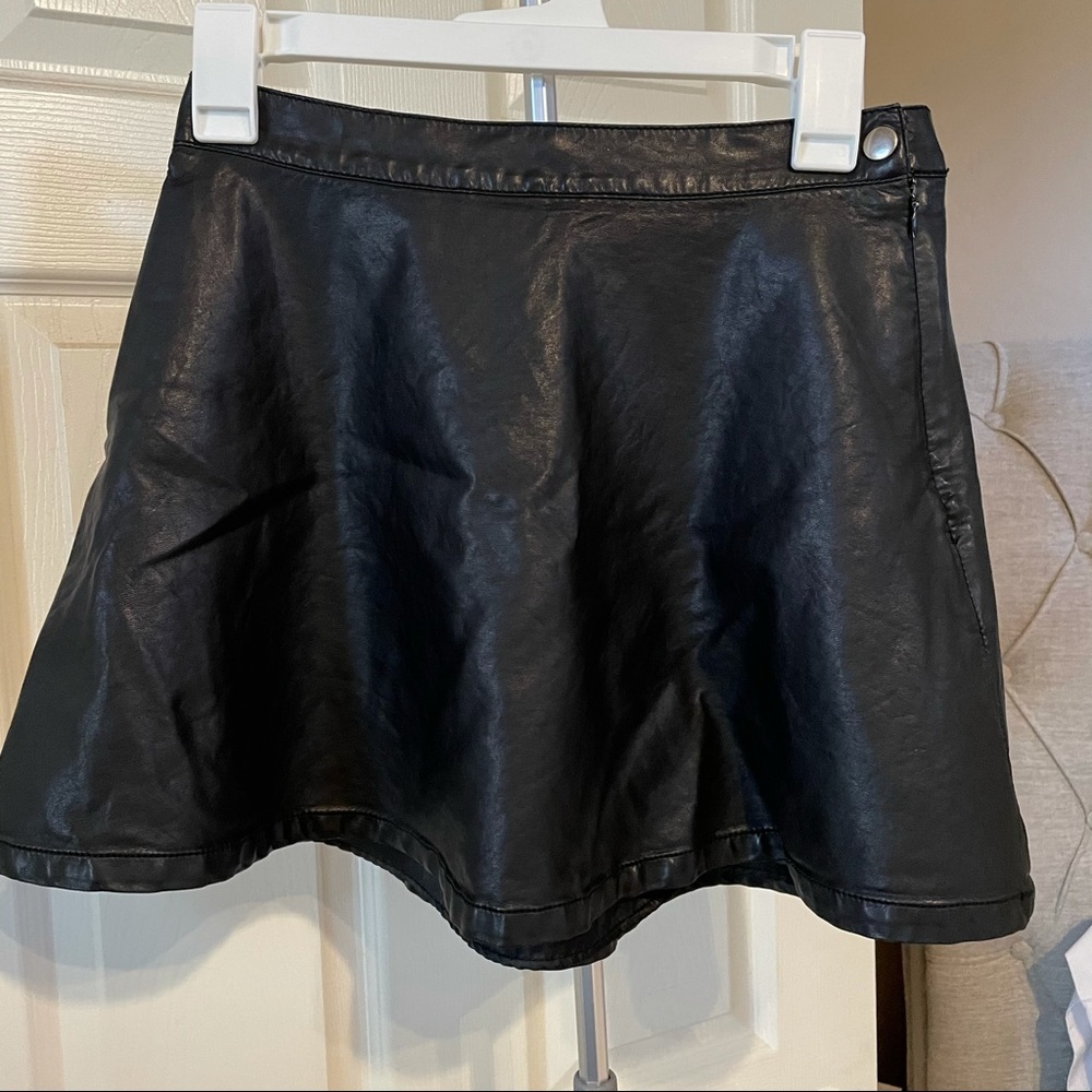 Faux leather skirt